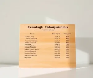 Cennik Usług Stolarskich Meble